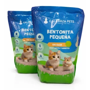 ARENA CALABAZA BENTONITA PEQUEÑA PARA GATITOS Y HAMSTERS SIN OLOR