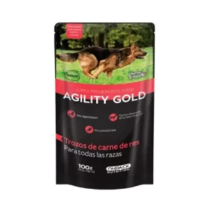 POUCH AGILITY GOLD TROZOS CARNE DE RES
