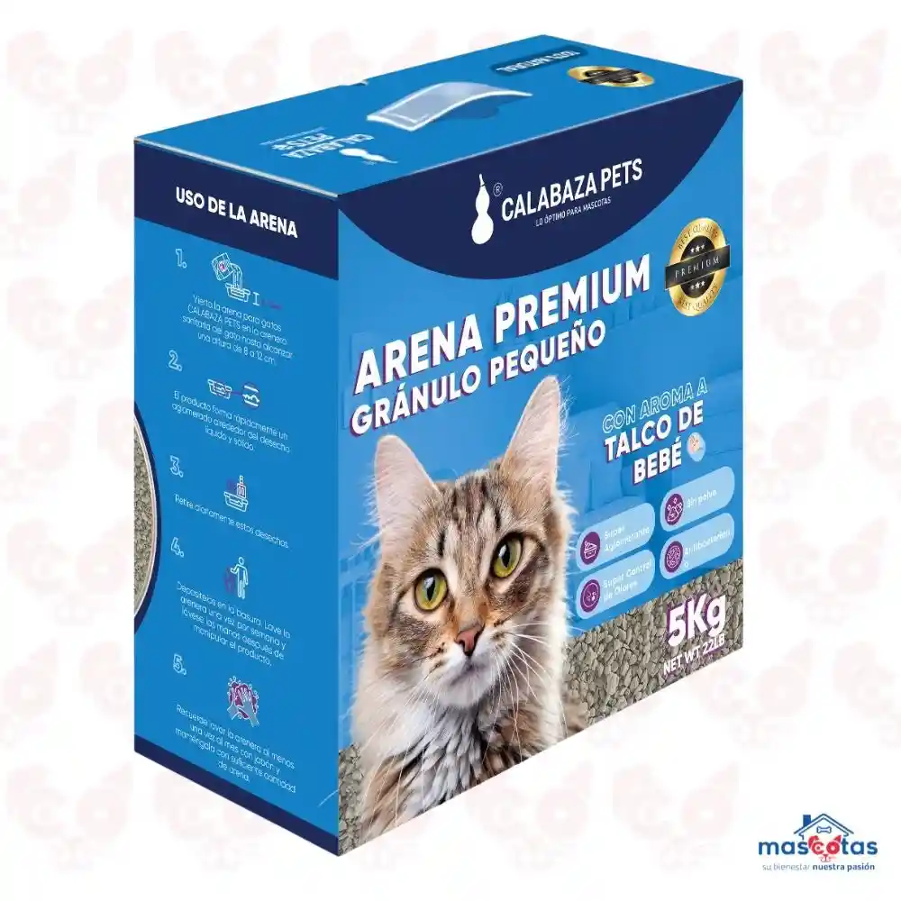 ARENA CALABAZA TALCO BEBE GRANULADO PEQUEÑO PREMIUM